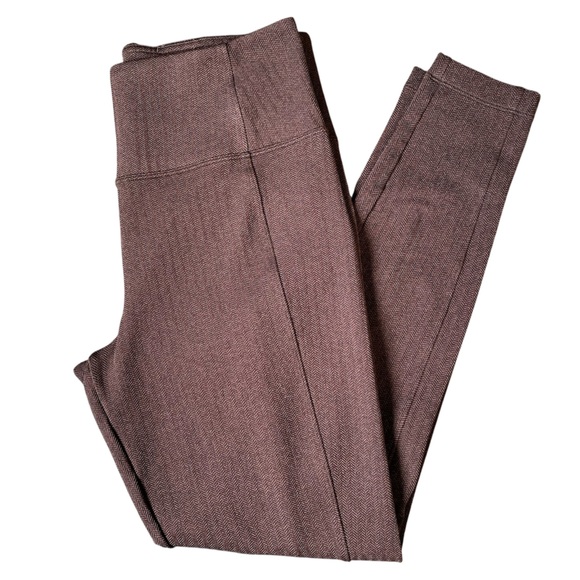 Athleta Delancey Herringbone Tight Leggings Brown Size M - Picture 6 of 13
